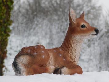 Liegender Sikahirsch - Polystone - frostbeständig