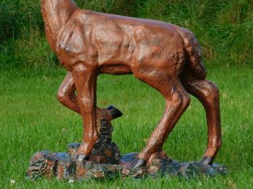 Staand Hert XL - Bruin - Polystone - 110 cm Hoog