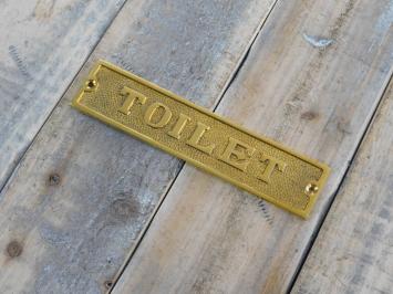 Messingschild Toilette - für Toilettentür