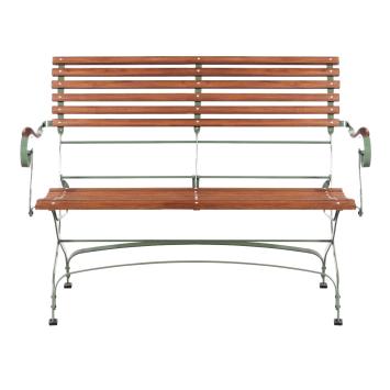 Gartenbank Teak, schwere Sofa für den Garten, Holz und Metall