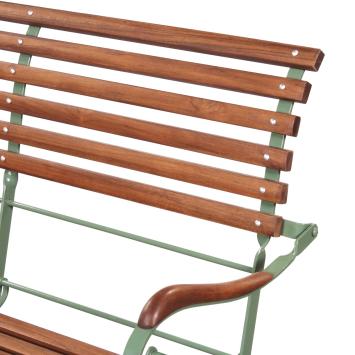 Gartenbank Teak, schwere Sofa für den Garten, Holz und Metall