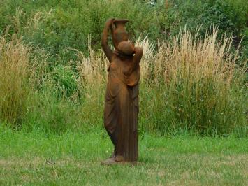 Gartenstatue / Wasserspeier, Dame mit Krügen