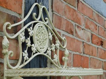 Vintage wandrek met haken - Old White - smeedijzer