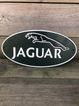 Gietijzeren wanddecoratie - 'Jaguar' - groen, zwart en wit