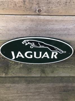 Gietijzeren wanddecoratie - 'Jaguar' - groen, zwart en wit