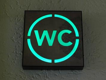 WC teken - light box - groen licht