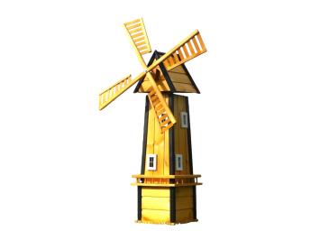 Große Windmühle - 155 cm - Imprägniertes Holz