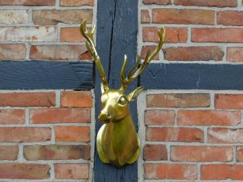 Wandornament Hert - goud - alu