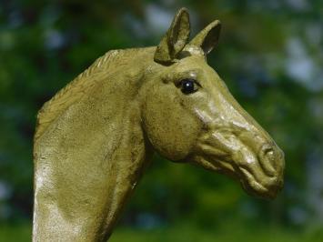 2 paardenbeelden als boekensteun, massief ijzer