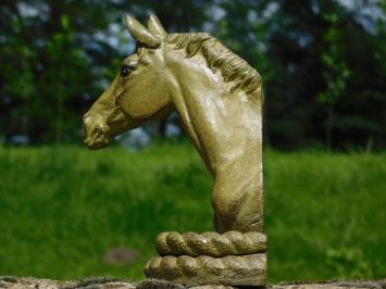 2 paardenbeelden als boekensteun, massief ijzer