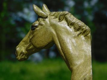 2 paardenbeelden als boekensteun, massief ijzer