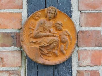 Gietijzeren wandornament - Maria met kind - rustiek