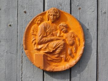 Gietijzeren wandornament - Maria met kind - rustiek