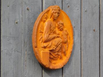 Gietijzeren wandornament - Maria met kind - rustiek