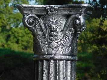 Sockel - Säule - Silber - Polystone